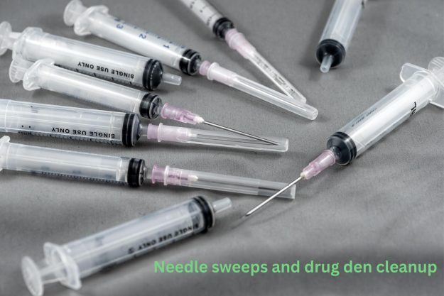 Needle sweeps and drug den cleanup services in Guildford Needle sweeps and drug den cleanup services in Guildford